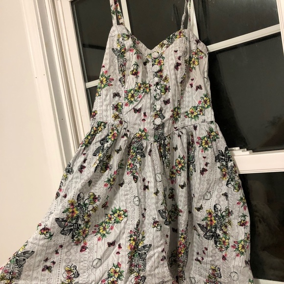 Hell Bunny Medium Skeleton Butterfly Sundress - Picture 1 of 2